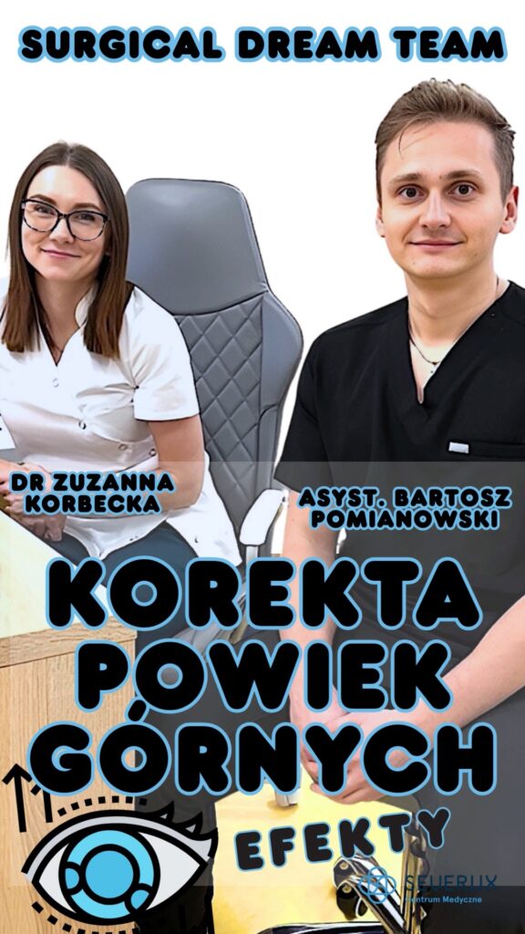 Z satysfakcją prezentujemy efekty zabiegu korekty powiek gornych, wykonany przez nasz doskonały Zespół chirurgiczny, czyli lek. Zuzanne Korbecka oraz asyst. med. Bartosza Pomianowskiego 👁😍