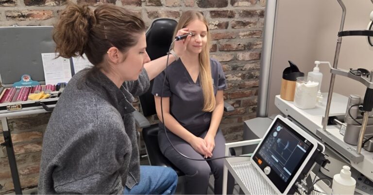 Joanna Ruman, nasza specjalista okulista, wraz z asystentką medyczną Olga Sobalska, odebrały we wtorek nowy aparat USG okulistyczny renomowanej marki Quantel, model Compact Touch 🤗👩‍⚕️ – Image 1